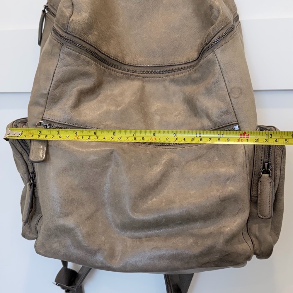 Gray Leather Backpack - image 7